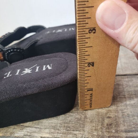 MIXIT Embellished Foam Wedge Heeled Sandals 7.5 - Picture 5 of 6